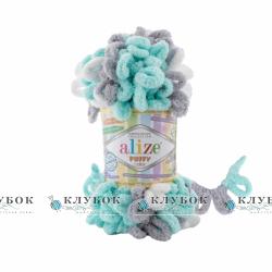Плюшева пряжа Alize «Puffy color / Пуффі колор»  №6408