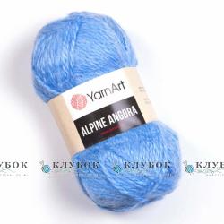 Пряжа напіввовна YarnArt "Alpine Angora / Альпін Ангора" Туреччина №337(блакитний)