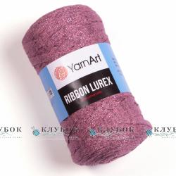 Трикотажная пряжа YarnArt «Ribbon / Рибон»  №743(сухая роза с люрексом)