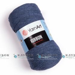 Трикотажная пряжа YarnArt «Ribbon / Рибон»  №761(джинс)