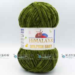 Плюшевая пряжа Himalaya «Dolphin Baby / Долфин Беби» Турция №80361(хаки)